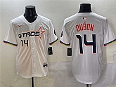 Men's Houston Astros #14 Mauricio Dubon White 2025 City Connect Limited Stitched Jersey,baseball caps,new era cap wholesale,wholesale hats